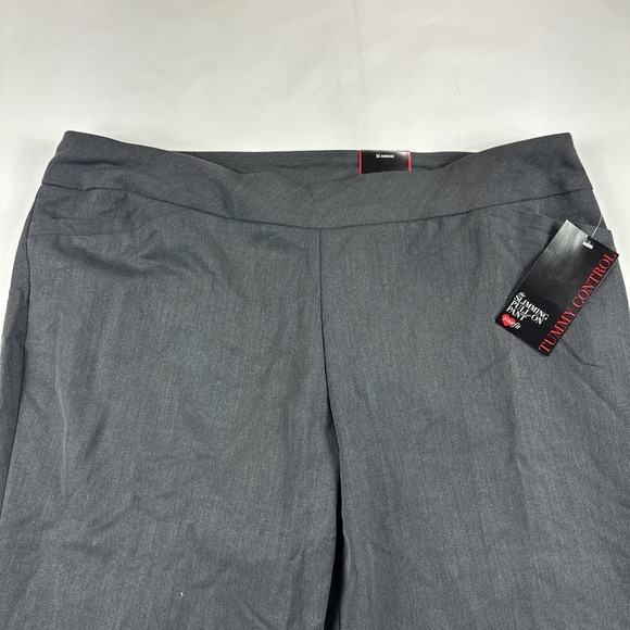 Avenue Tummy Control Pull On Dress Pants Womens 16 Gray Slacks Trousers Pockets - Picture 5 of 10
